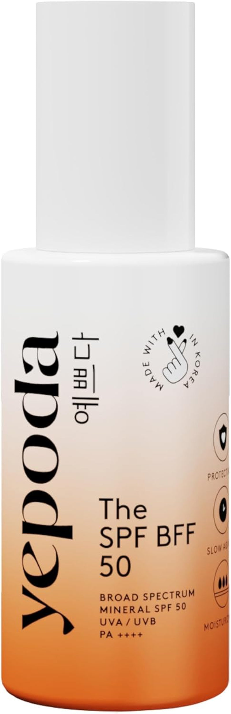 Yepoda the SPF BFF, Protector Solar Mineral Con Color De Amplio Espectro FPS 50 PA+++, Protector Y Nutritivo, Crema Solar Vegana Coreana Para Todo Tipo De Pieles, 50 Ml