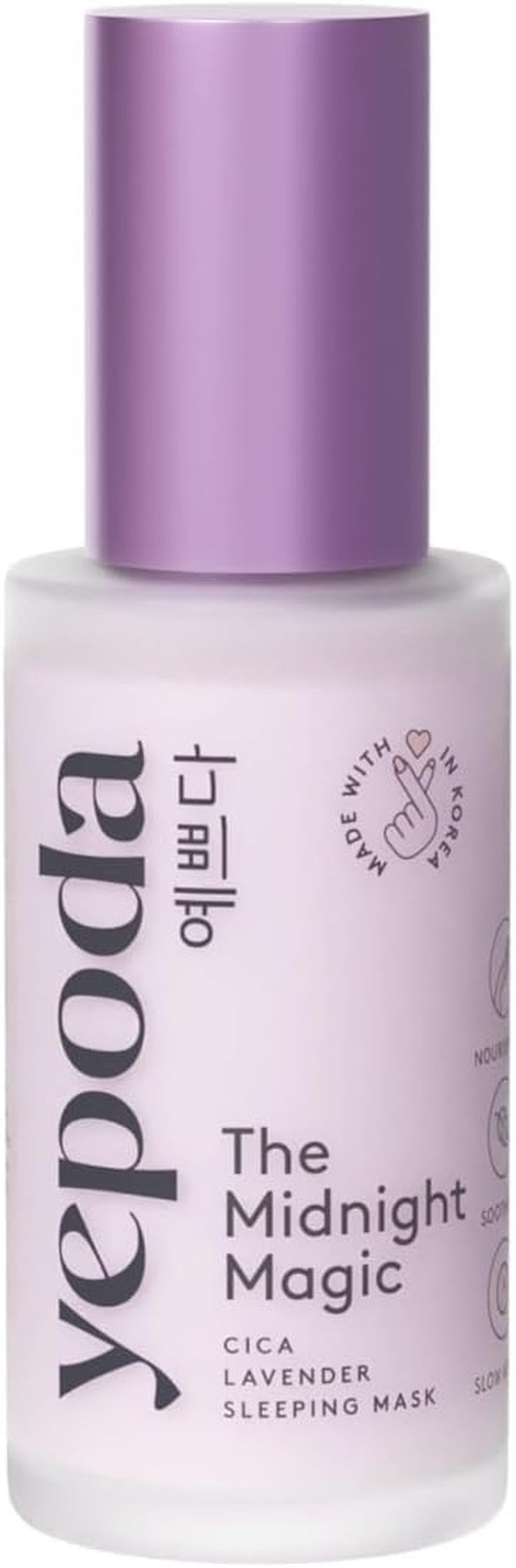 Yepoda the Midnight Magic, Mascarilla De Noche Hidratante Y Rejuvenecedora, Fórmula Nutritiva De Centella Asiática Y Lavanda, Crema Hidratante De Noche Coreana Vegana Para Todo Tipo De Pieles, 50 Ml