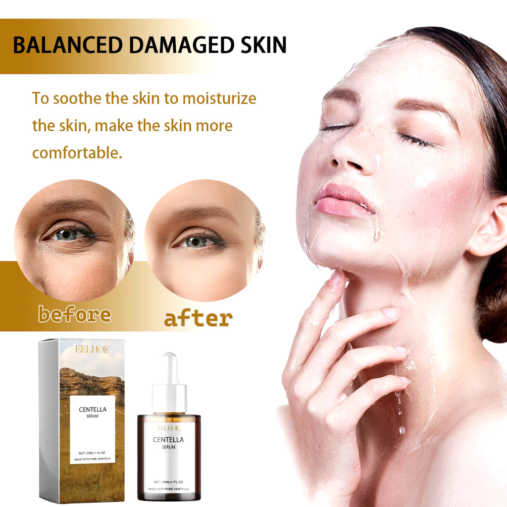 Centella Asiatica Facial Serum Moisturize Nourish Improvement Dry Skin Smoothing Rejuvenation Brightening Beauty Health