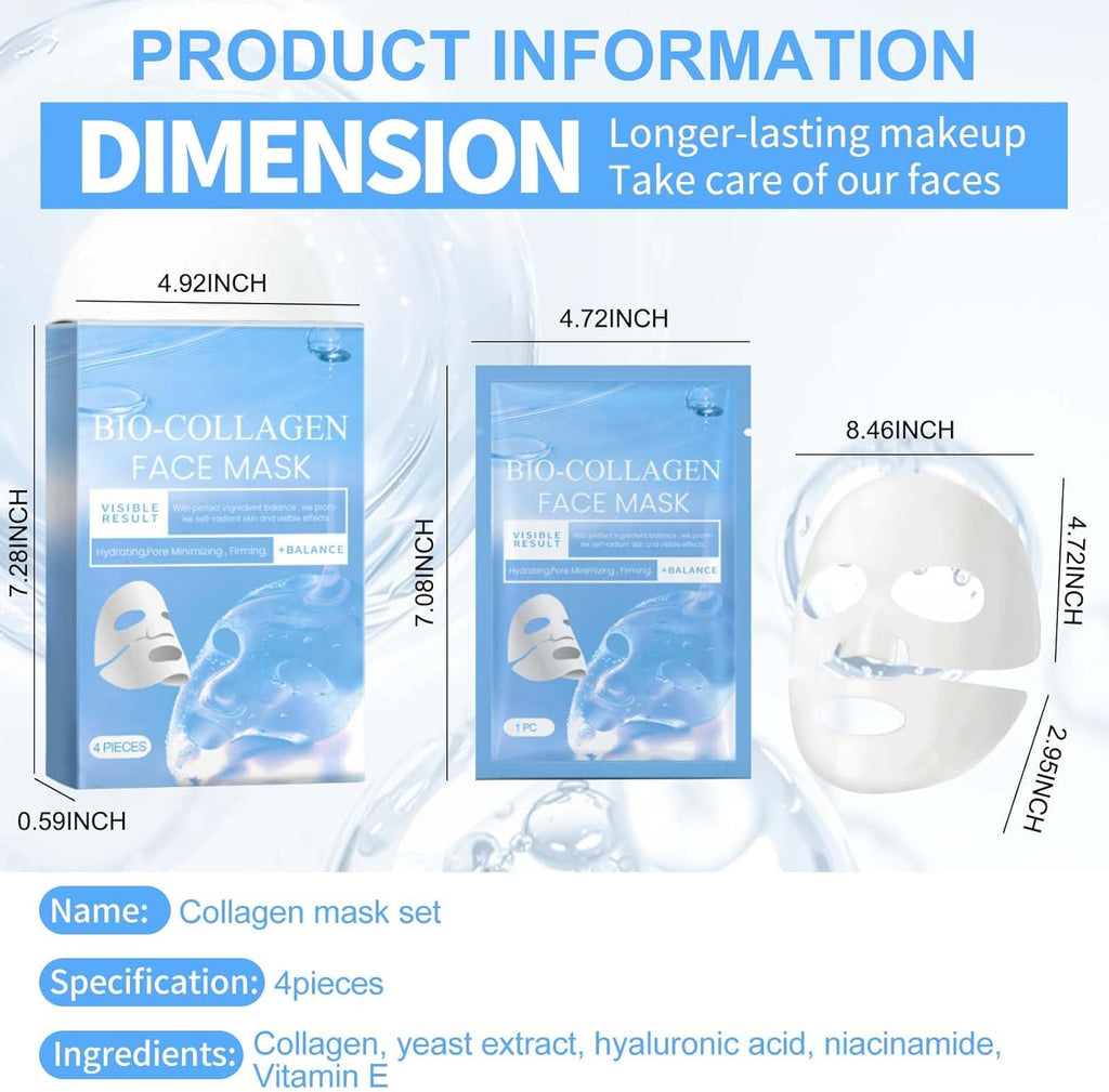 Mascarilla Noche, Collagen Mask, Korean Collagen Firming Mask, Mascarilla De Colageno, Iluminar El Color De La Piel, Reducir Las Líneas Finas